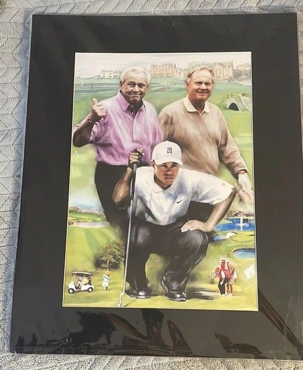 Golf Legends Arnold Palmer Jack Nicklaus Tiger Woods Art Print